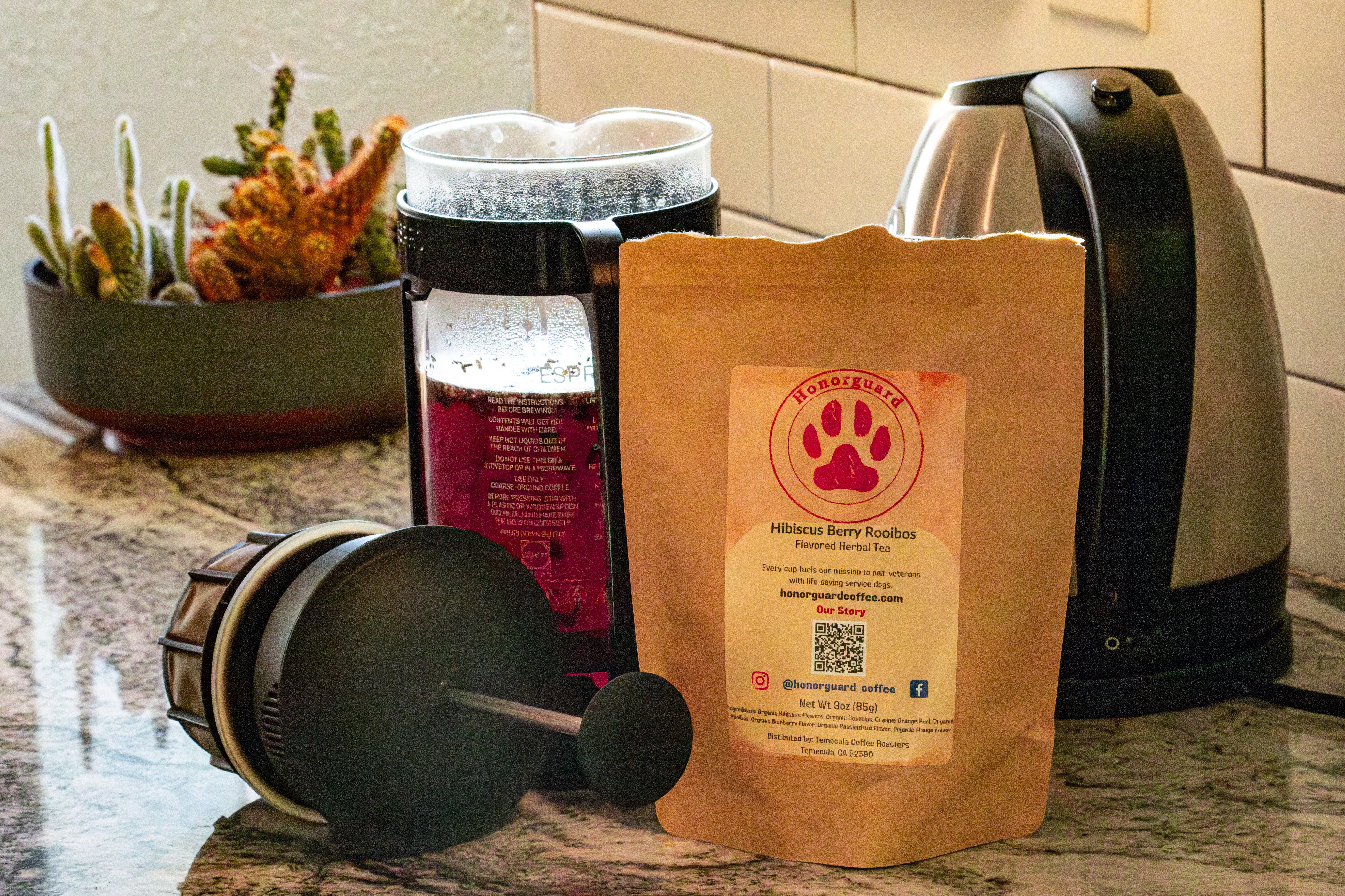 Made in french press tasty loose leaf tea pairs veterans with service dogs