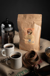 Stubbys boston specialty coffee fresh roasted veterans supporting coffee with french press and coffee mug